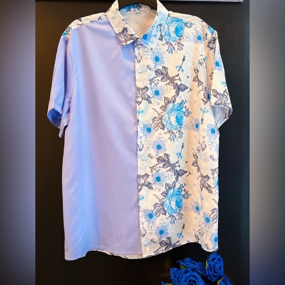 🩵MEN Button-Down Short Sleeve Shirt🩵 - Picture 1 of 3